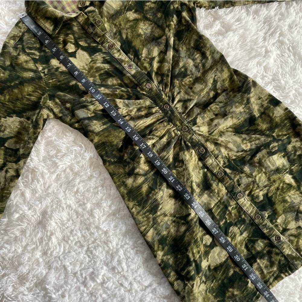 Pilcro Ruched Corduroy Shirt Dress - Picture 11 of 15